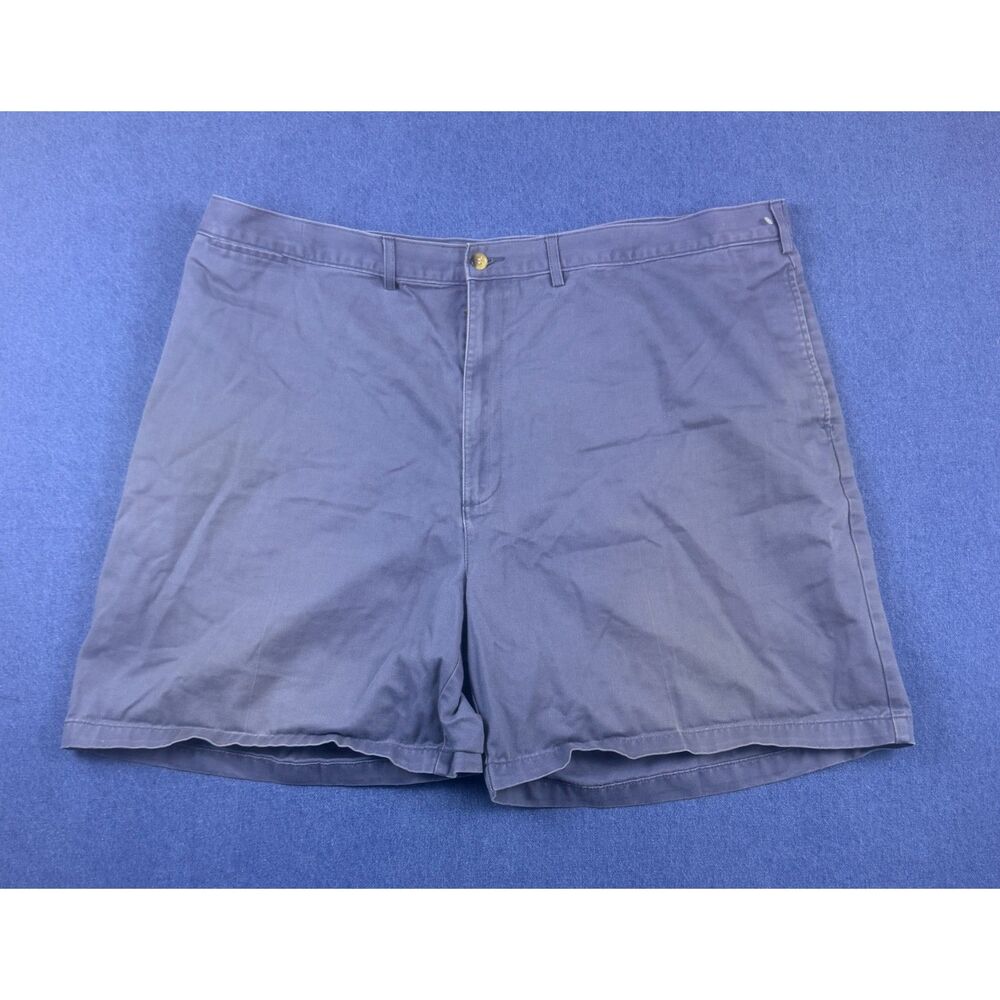 L.L.Bean Double L Mens 44 Chino Shorts Faded Blue Cotton Vintage USA Fabric